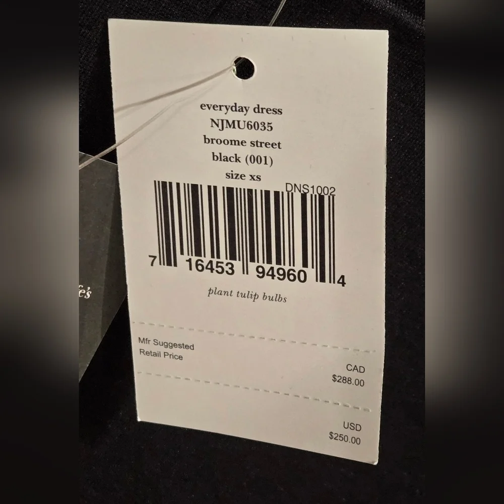 NWT Broome Street Kate Spade New York black everyday ponte dress - Picture 5 of 7